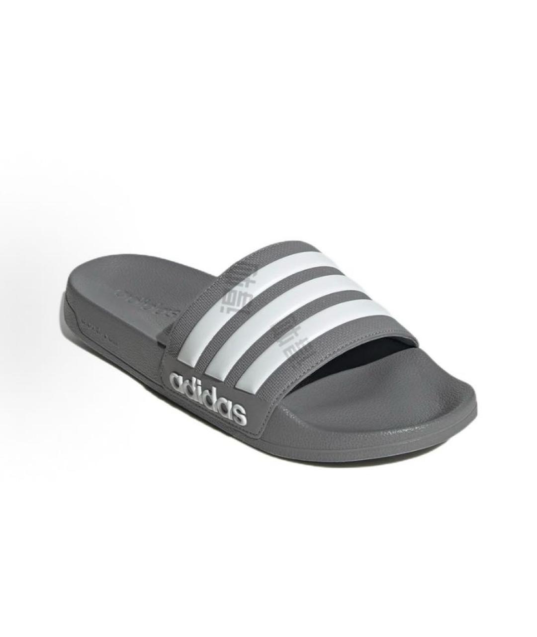 ADIDAS Серые резиновые шлепанцы, фото 4