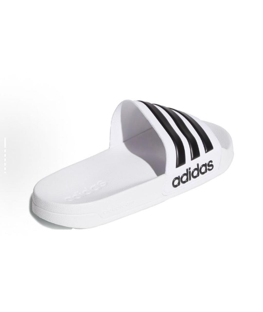 ADIDAS Белые резиновые шлепанцы, фото 5