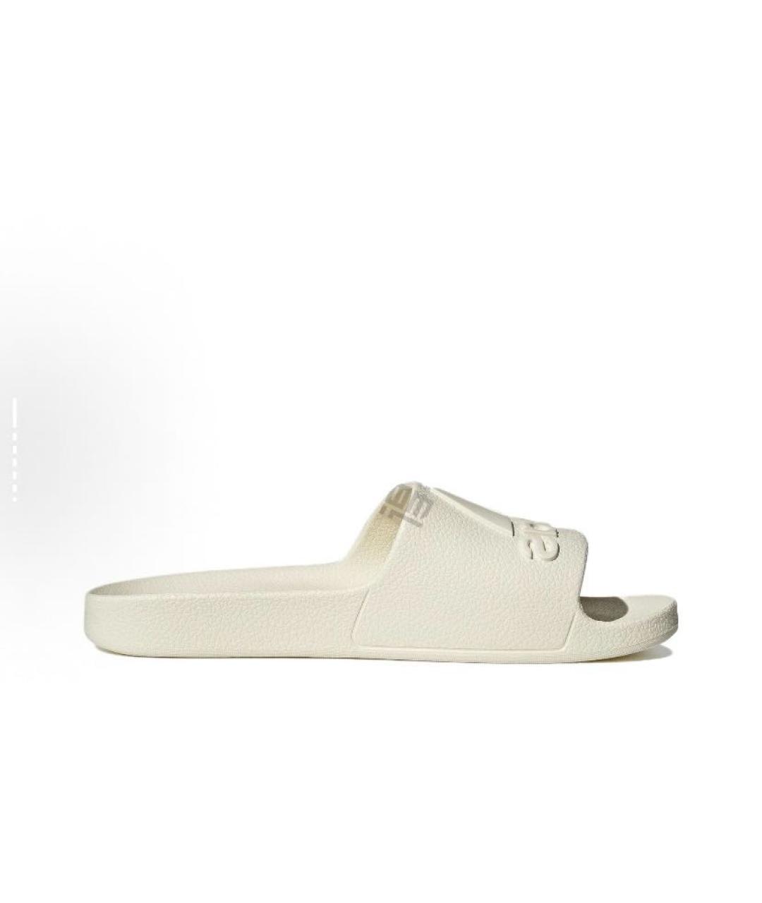 ADIDAS Бежевые резиновые шлепанцы, фото 3