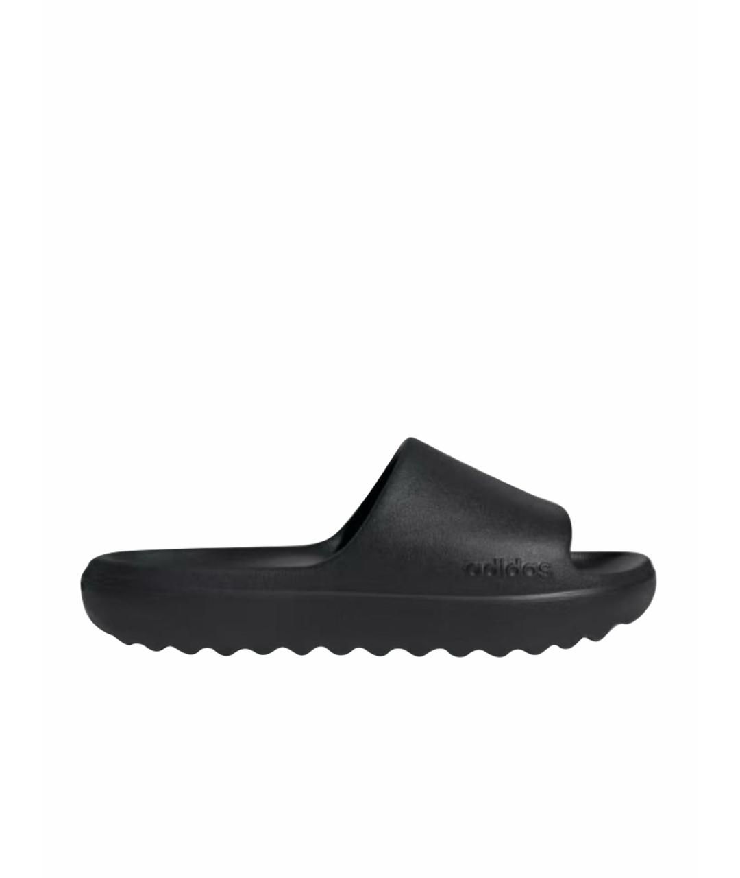 ADIDAS Черные резиновые шлепанцы, фото 1