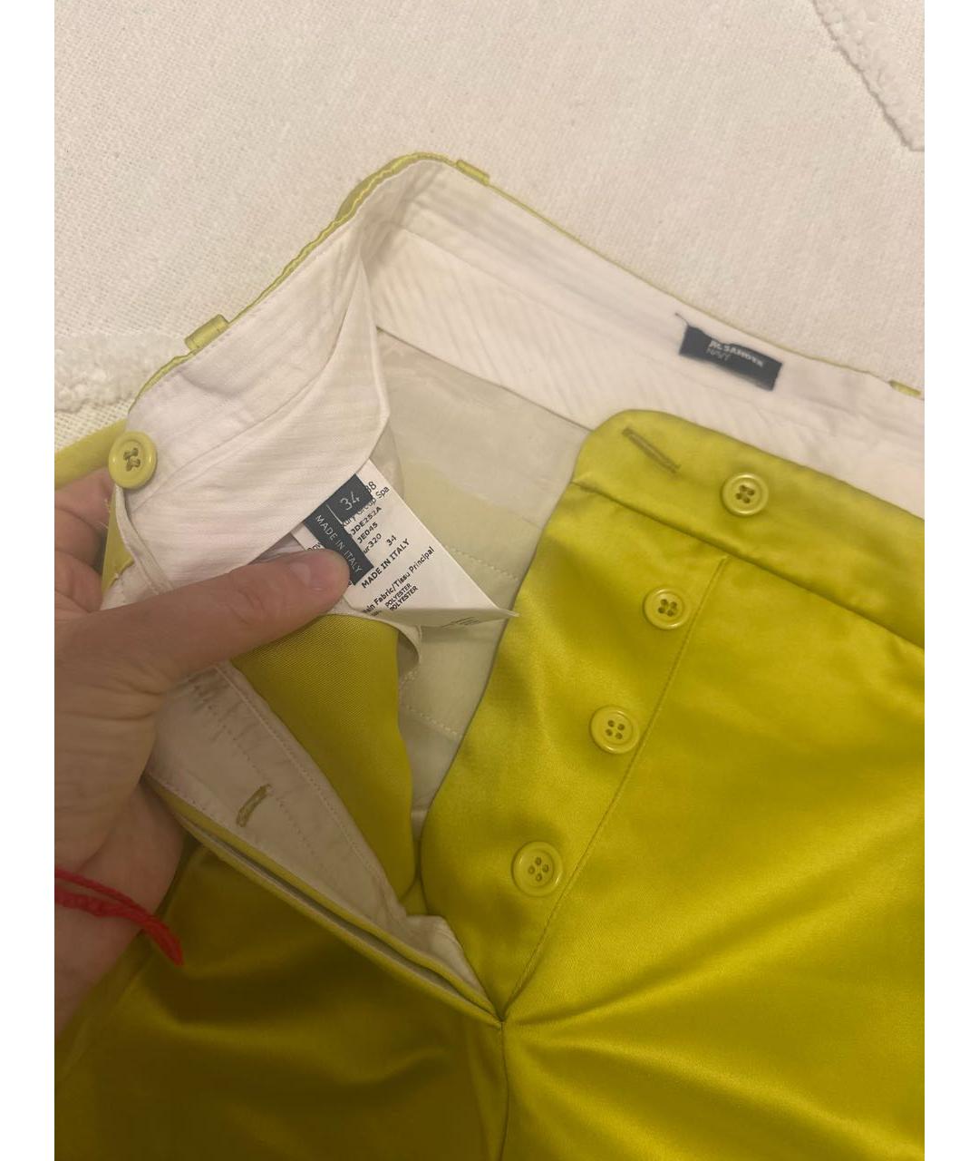 JIL SANDER Зеленые полиэстеровые шорты, фото 4