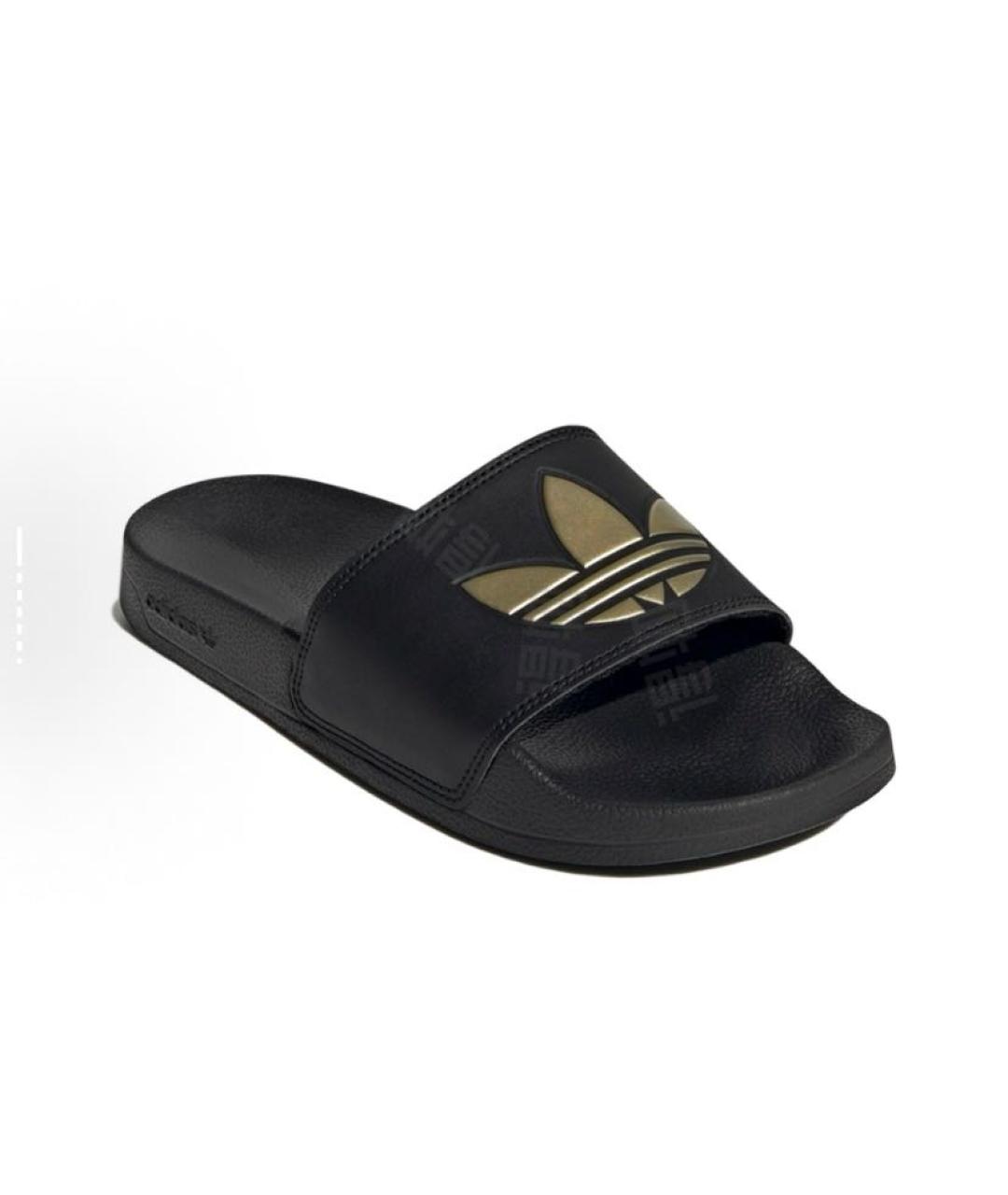 ADIDAS Черные резиновые шлепанцы, фото 3