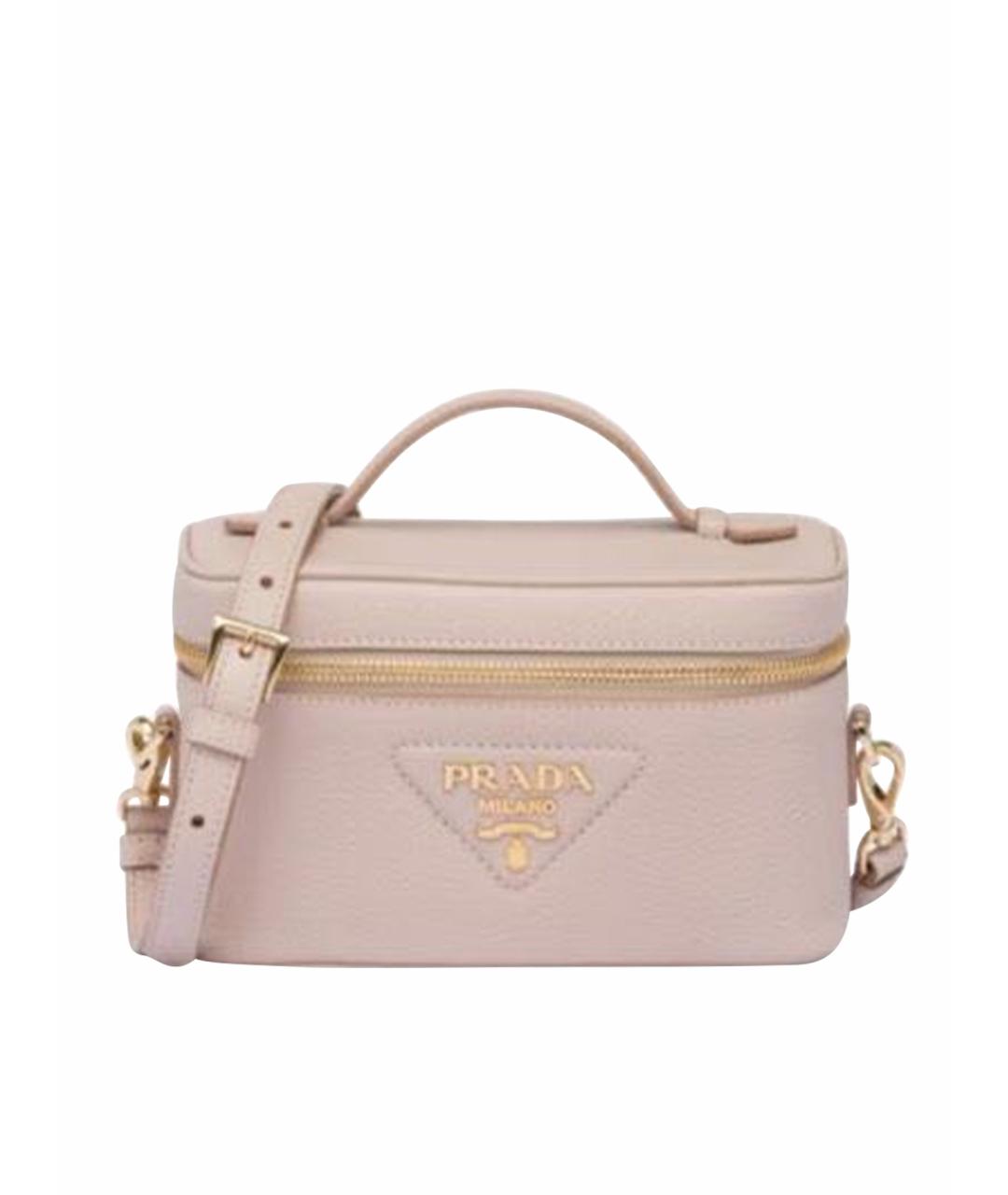 PRADA Бежевая кожаная сумка через плечо, фото 1