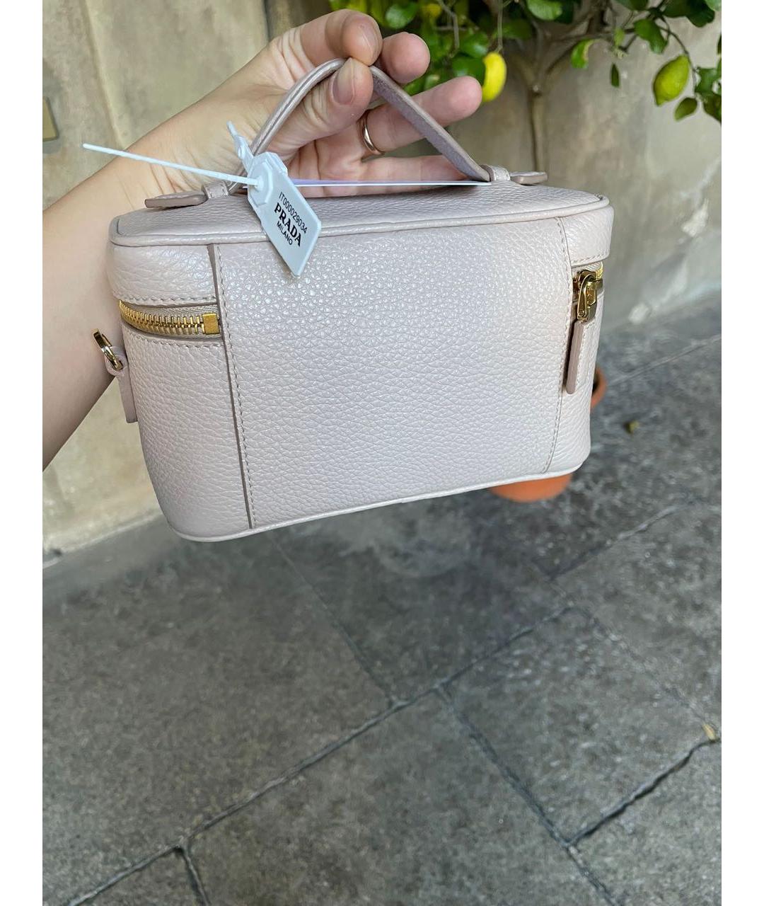 PRADA Бежевая кожаная сумка через плечо, фото 2