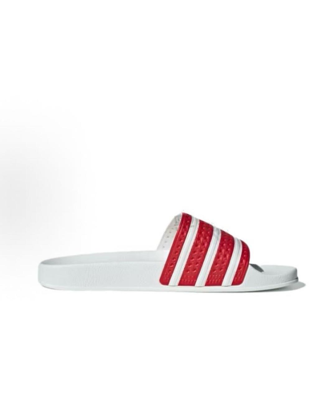 ADIDAS Белые резиновые шлепанцы, фото 6
