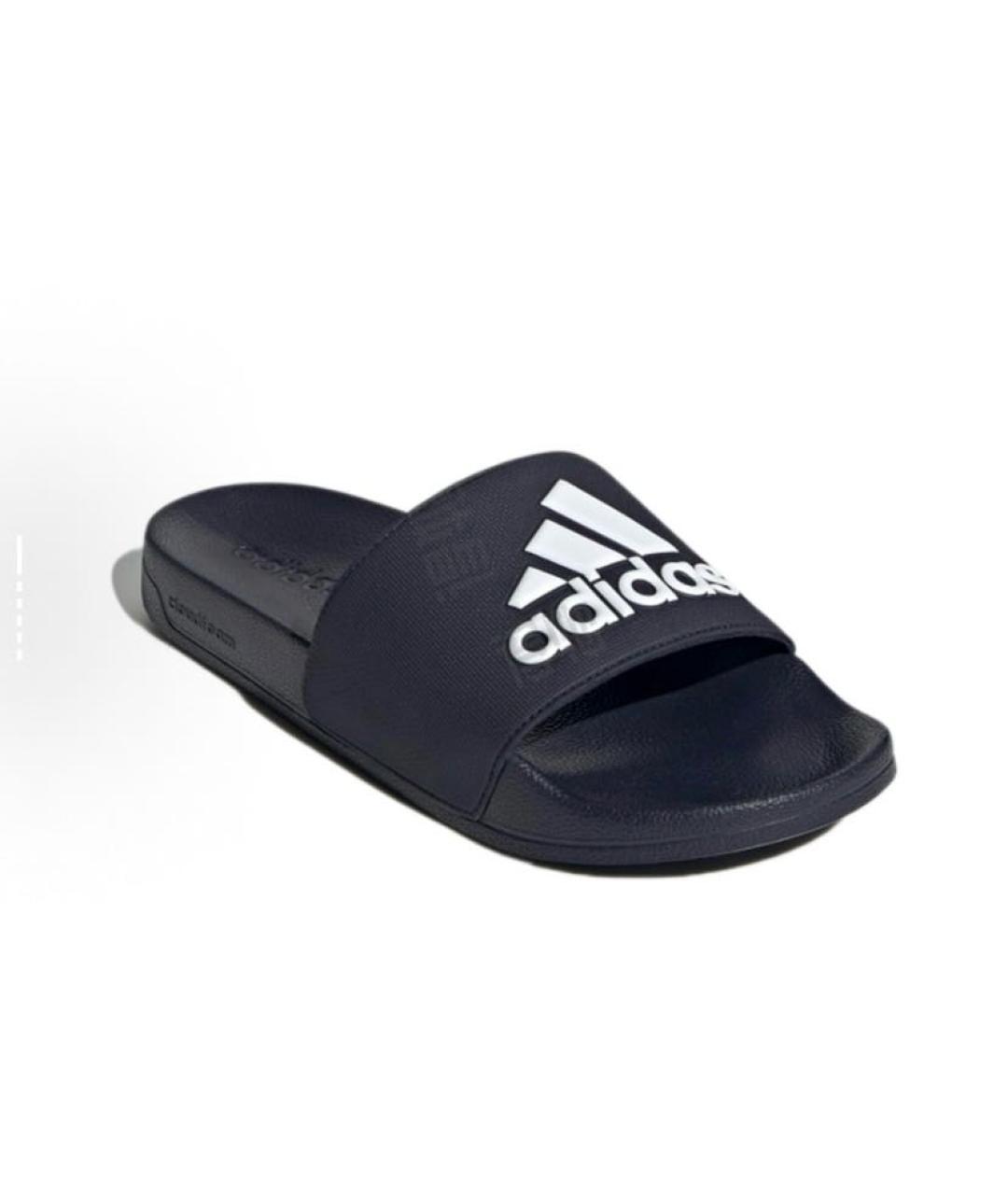 ADIDAS Темно-синие резиновые шлепанцы, фото 4