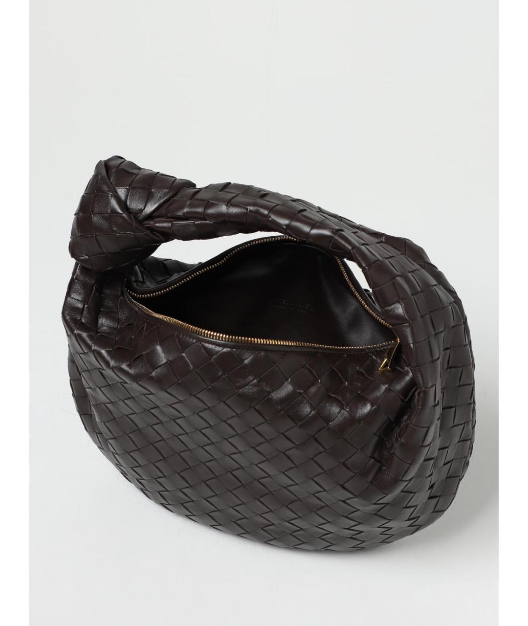 BOTTEGA VENETA Коричневая кожаная сумка через плечо, фото 4
