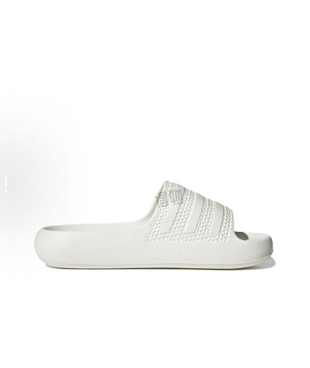 ADIDAS Белые резиновые шлепанцы, фото 7