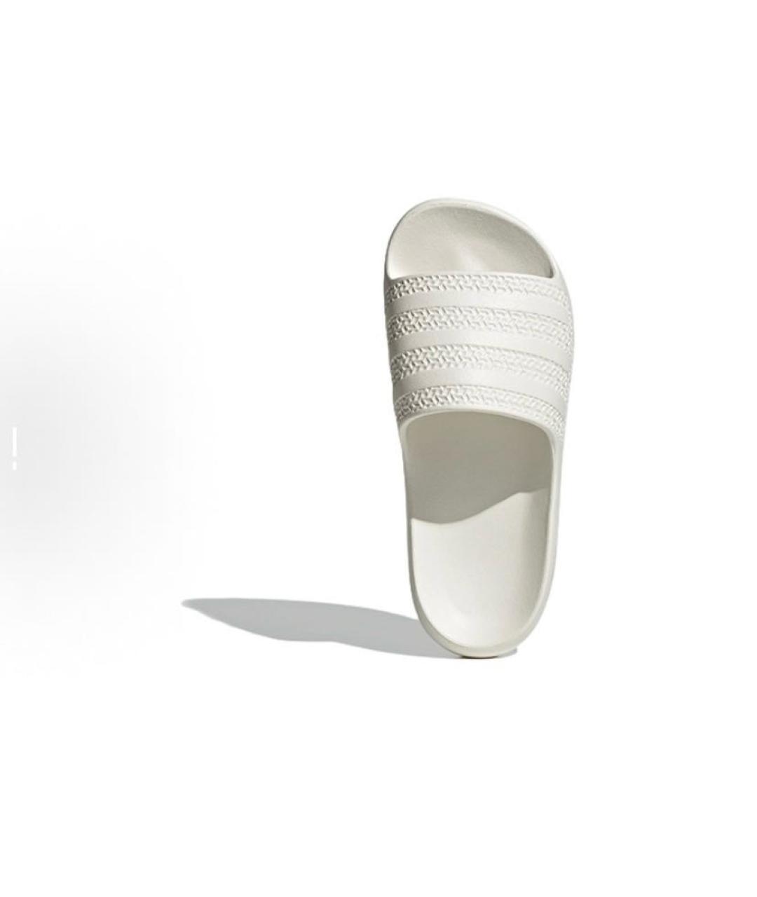 ADIDAS Белые резиновые шлепанцы, фото 5