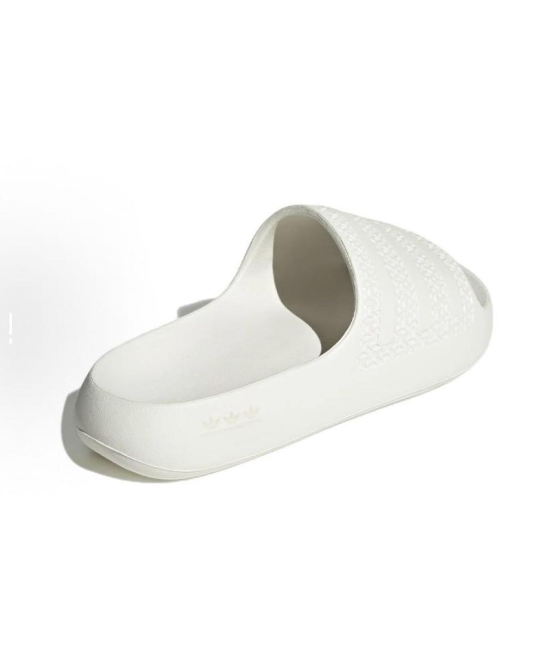 ADIDAS Белые резиновые шлепанцы, фото 4