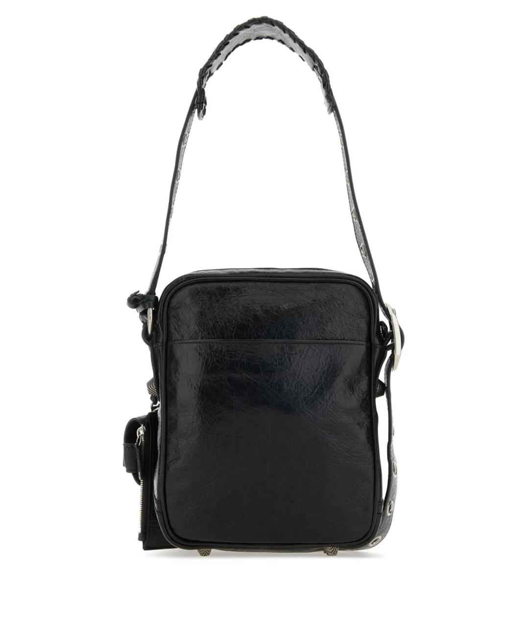 BALENCIAGA Черная кожаная сумка на плечо, фото 2