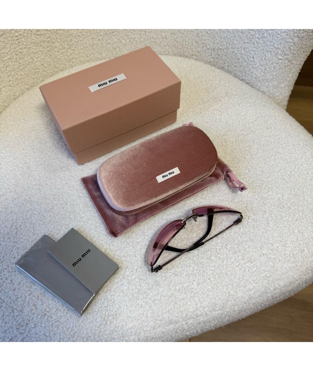 MIU MIU Розовые солнцезащитные очки, фото 7
