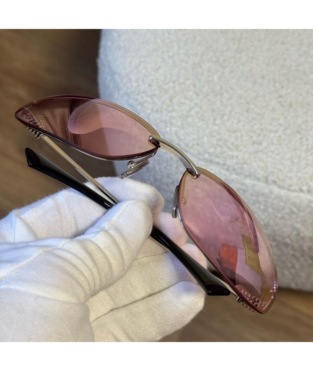 MIU MIU Розовые солнцезащитные очки, фото 2