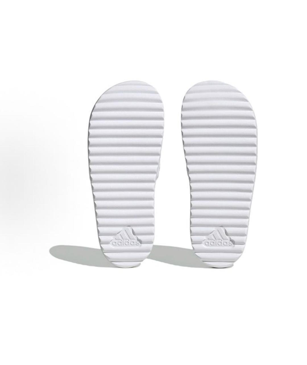 ADIDAS Белые резиновые шлепанцы, фото 7