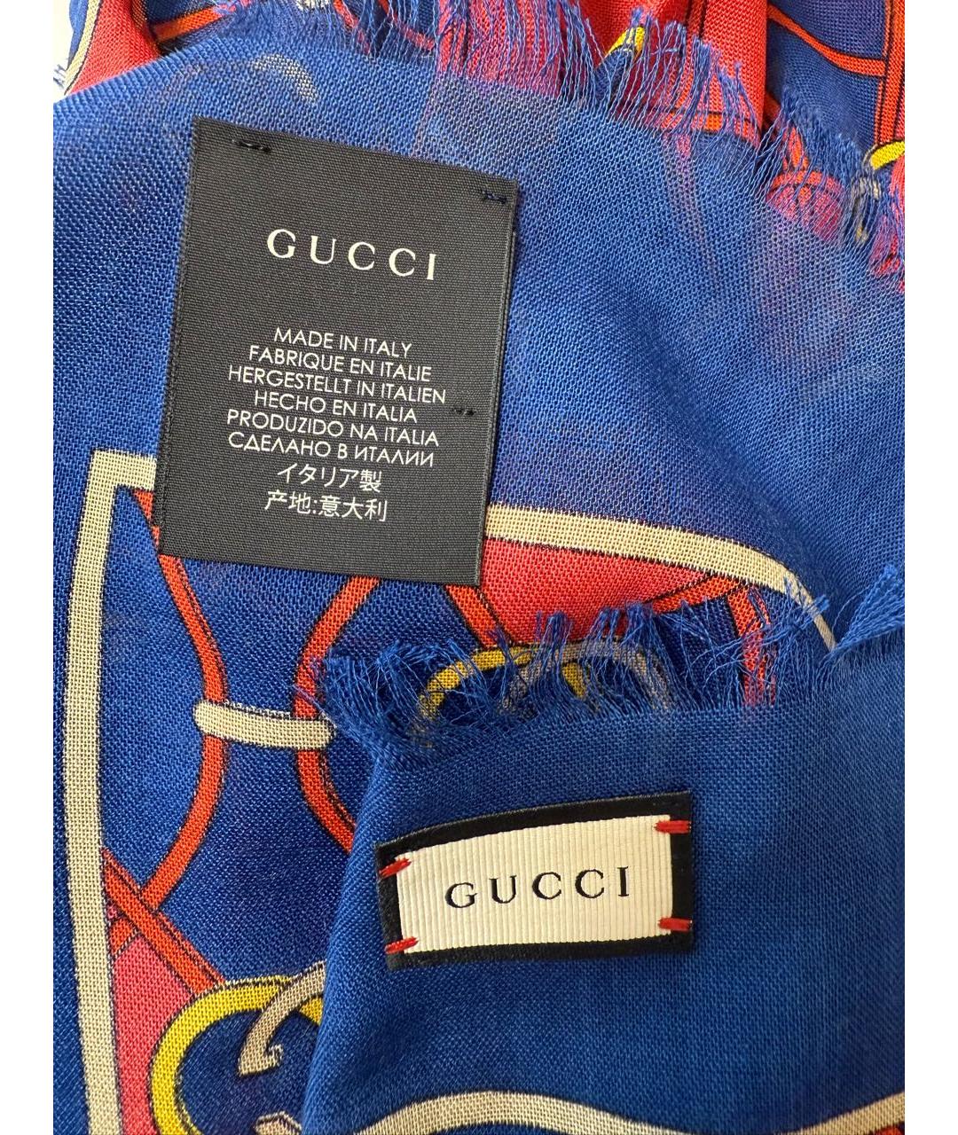 GUCCI Мульти шерстяной платок, фото 2