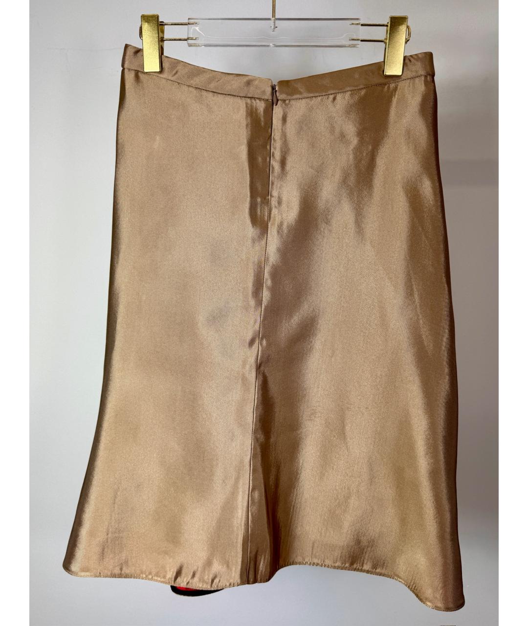 BALENCIAGA Коричневая хлопковая юбка миди, фото 2