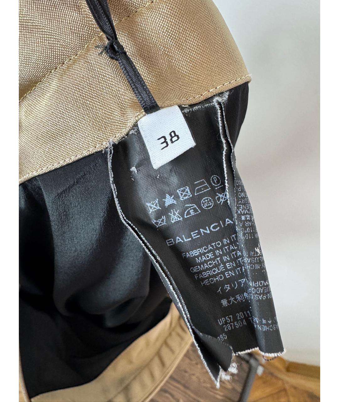 BALENCIAGA Коричневая хлопковая юбка миди, фото 6