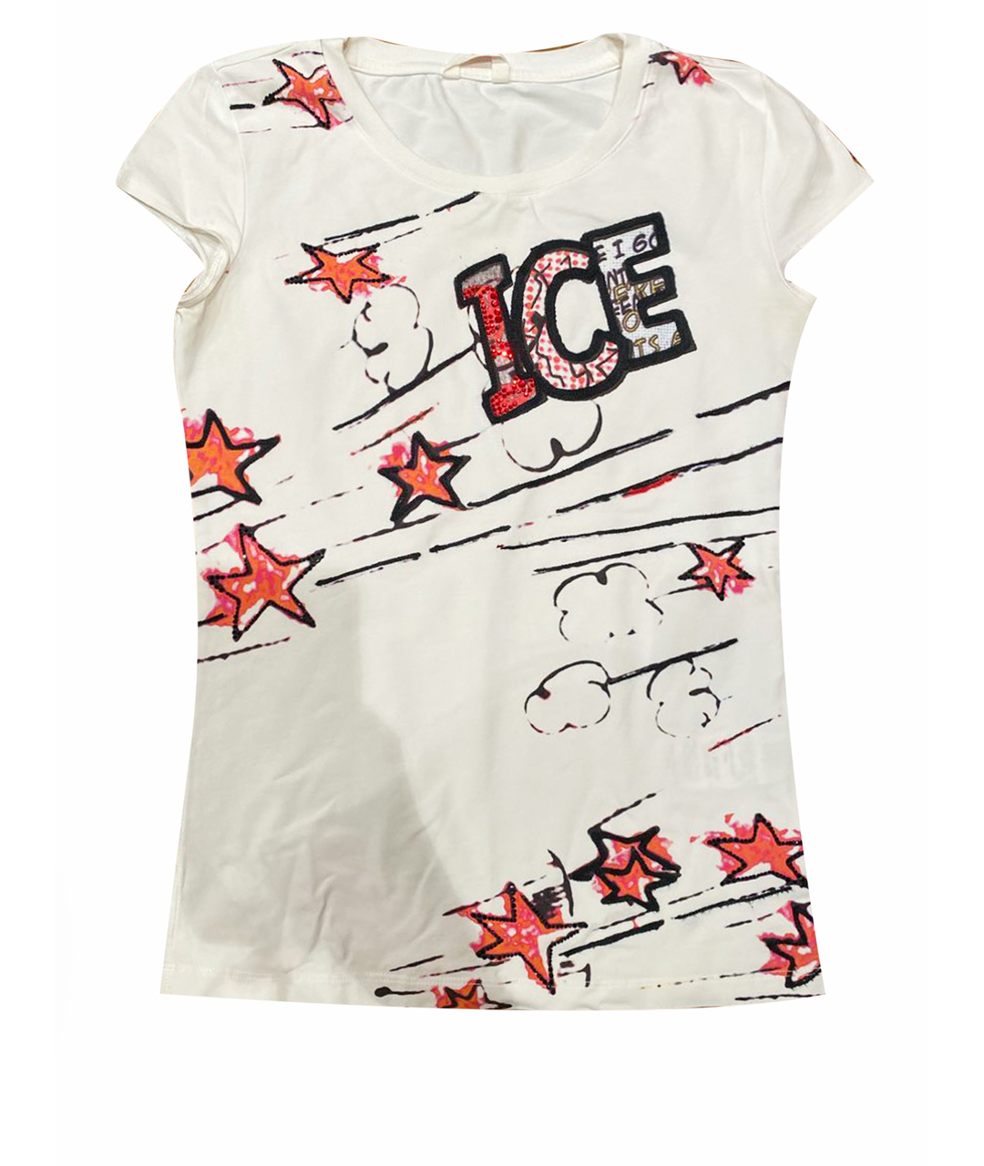 ICEBERG Белая хлопко-эластановая футболка, фото 1