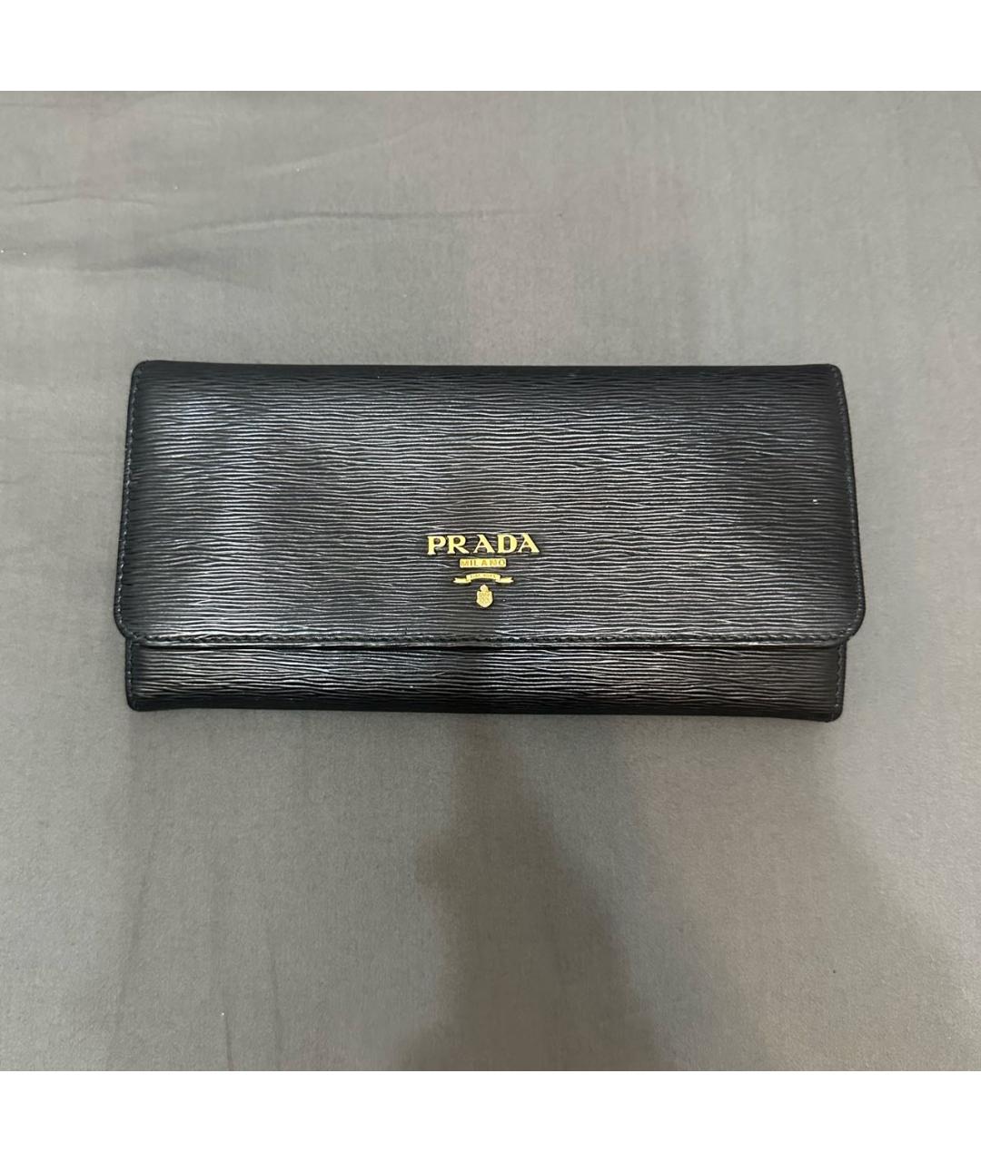 PRADA Темно-синий кожаный кошелек, фото 6