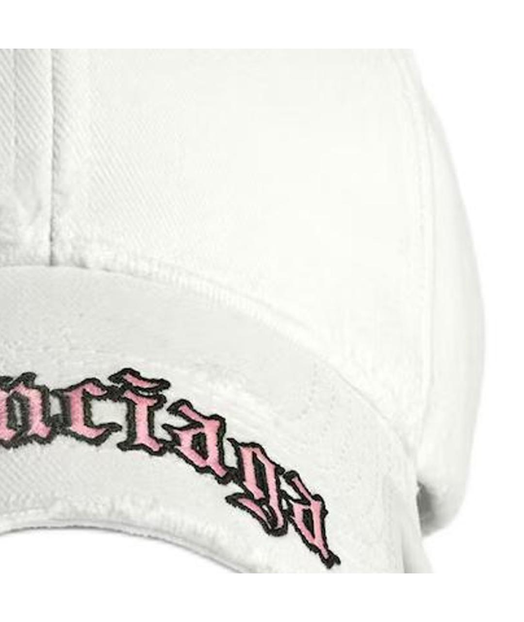 BALENCIAGA Белая хлопковая кепка, фото 3