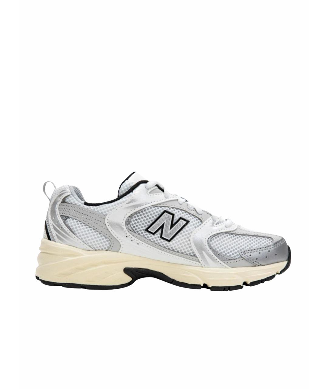 NEW BALANCE Серебряные неопреновые низкие кроссовки / кеды, фото 1