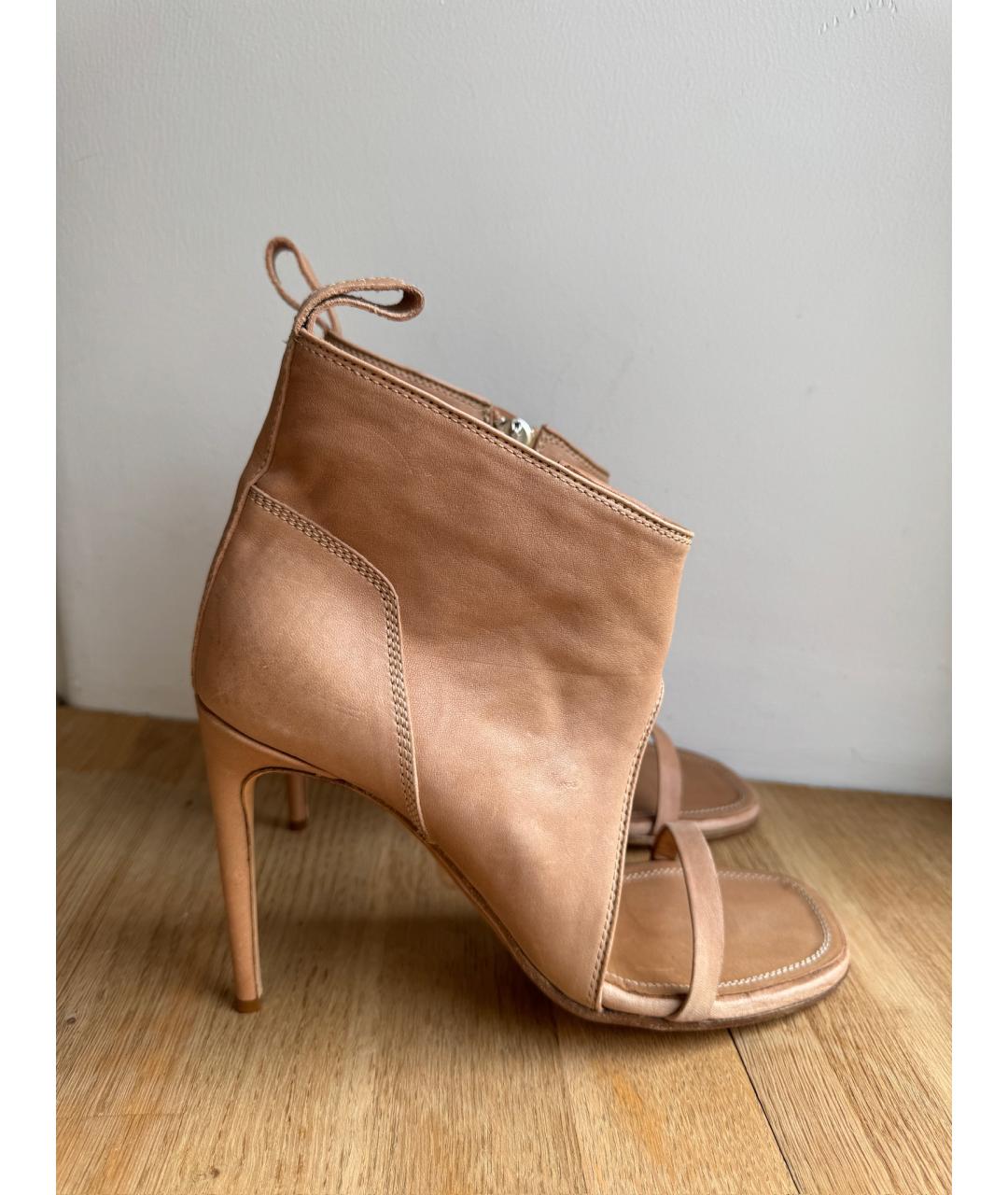 RICK OWENS Бежевые кожаные туфли, фото 10