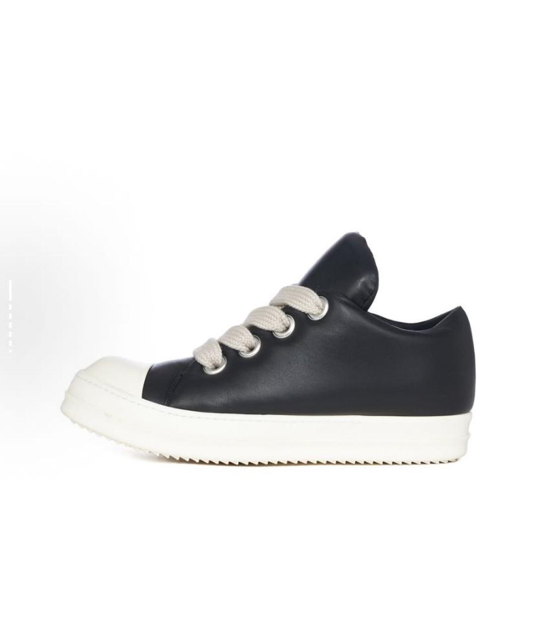 RICK OWENS Черные кожаные низкие ботинки, фото 3