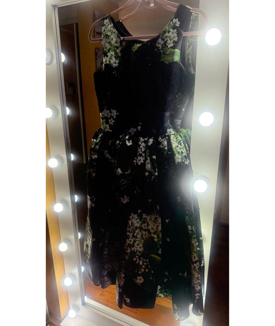 DOLCE&GABBANA Мульти шелковое коктейльное платье, фото 2
