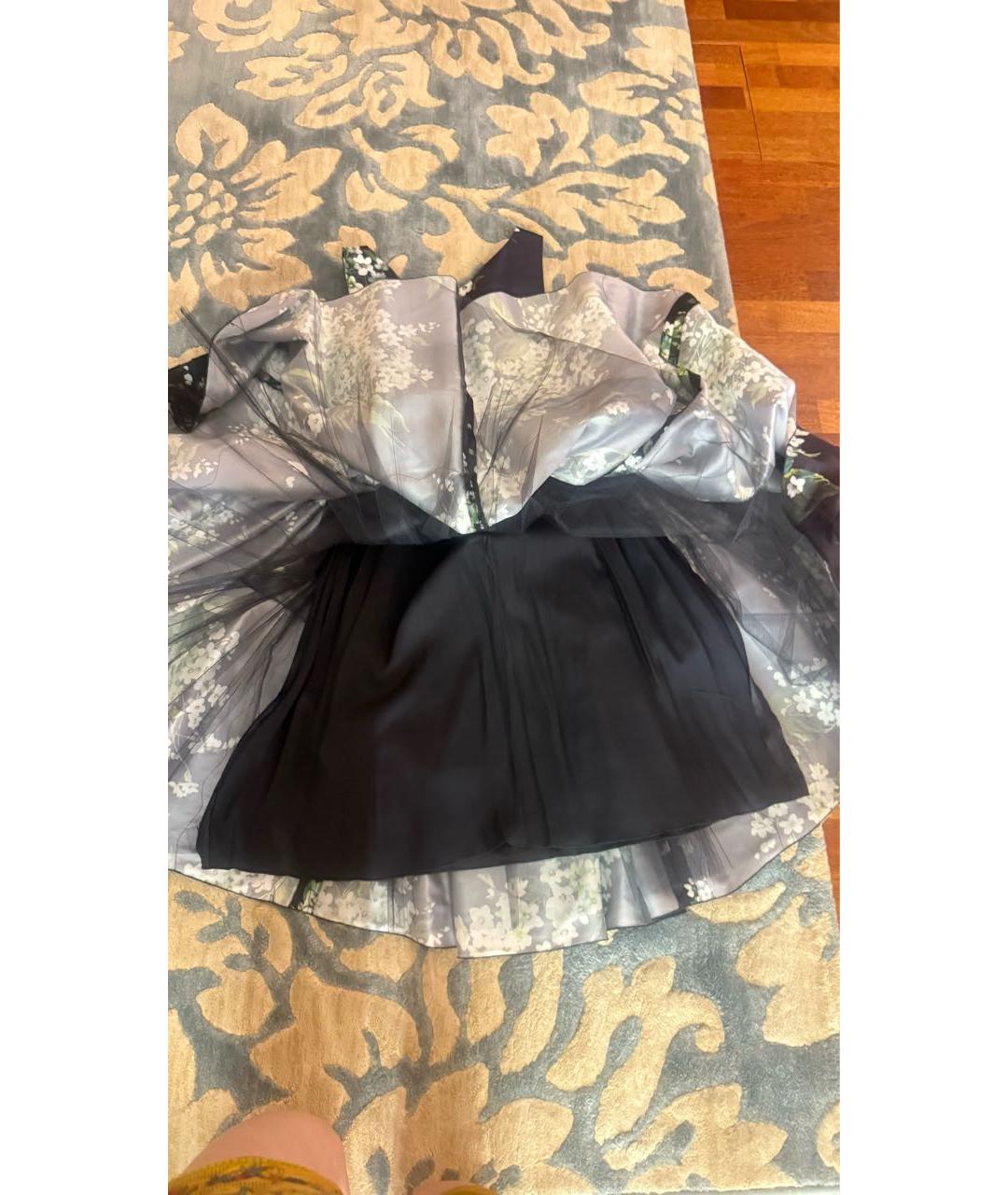 DOLCE&GABBANA Мульти шелковое коктейльное платье, фото 4