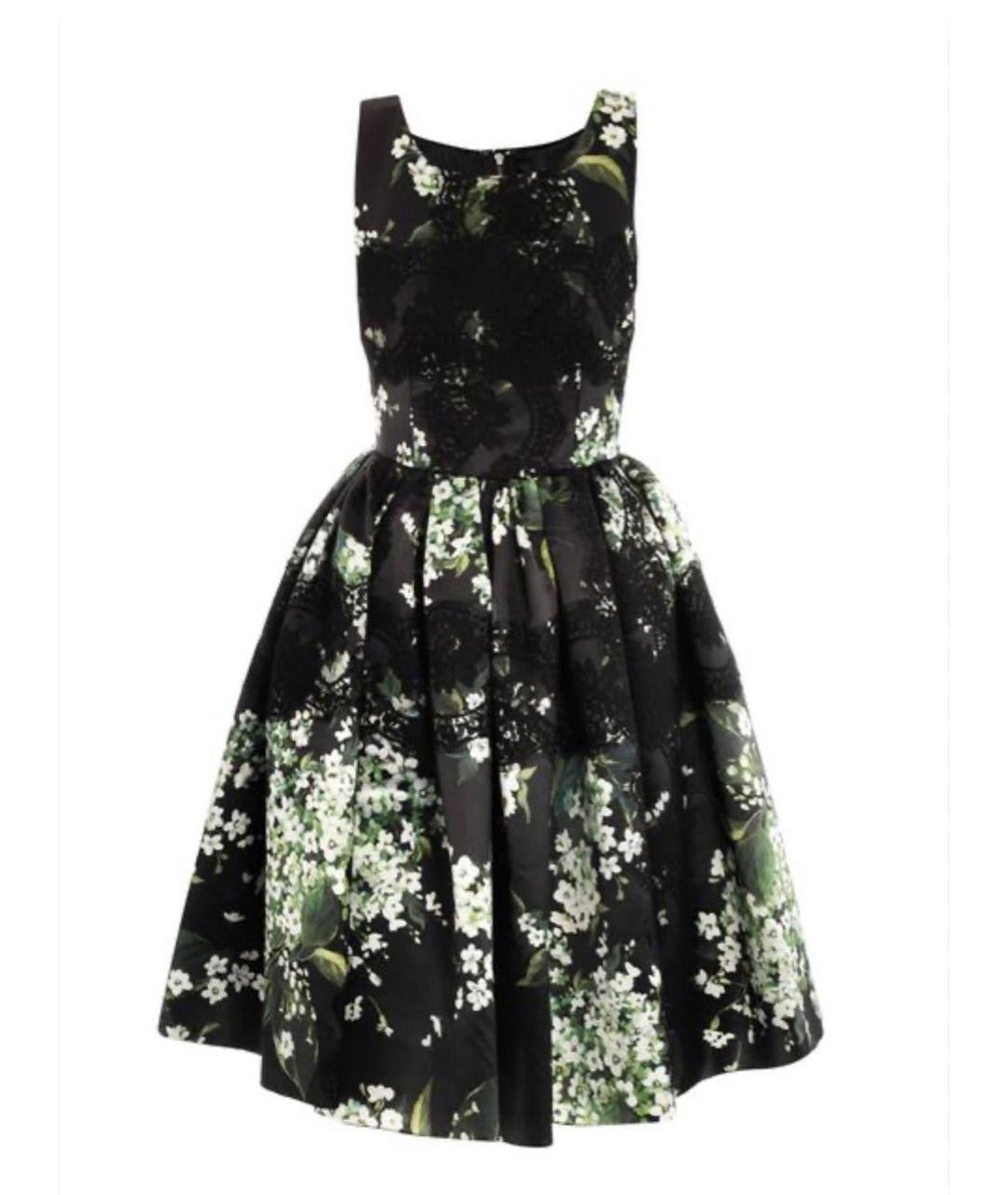 DOLCE&GABBANA Мульти шелковое коктейльное платье, фото 1