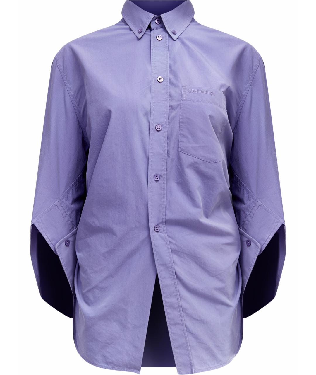 BALENCIAGA Фиолетовая хлопковая рубашка, фото 1
