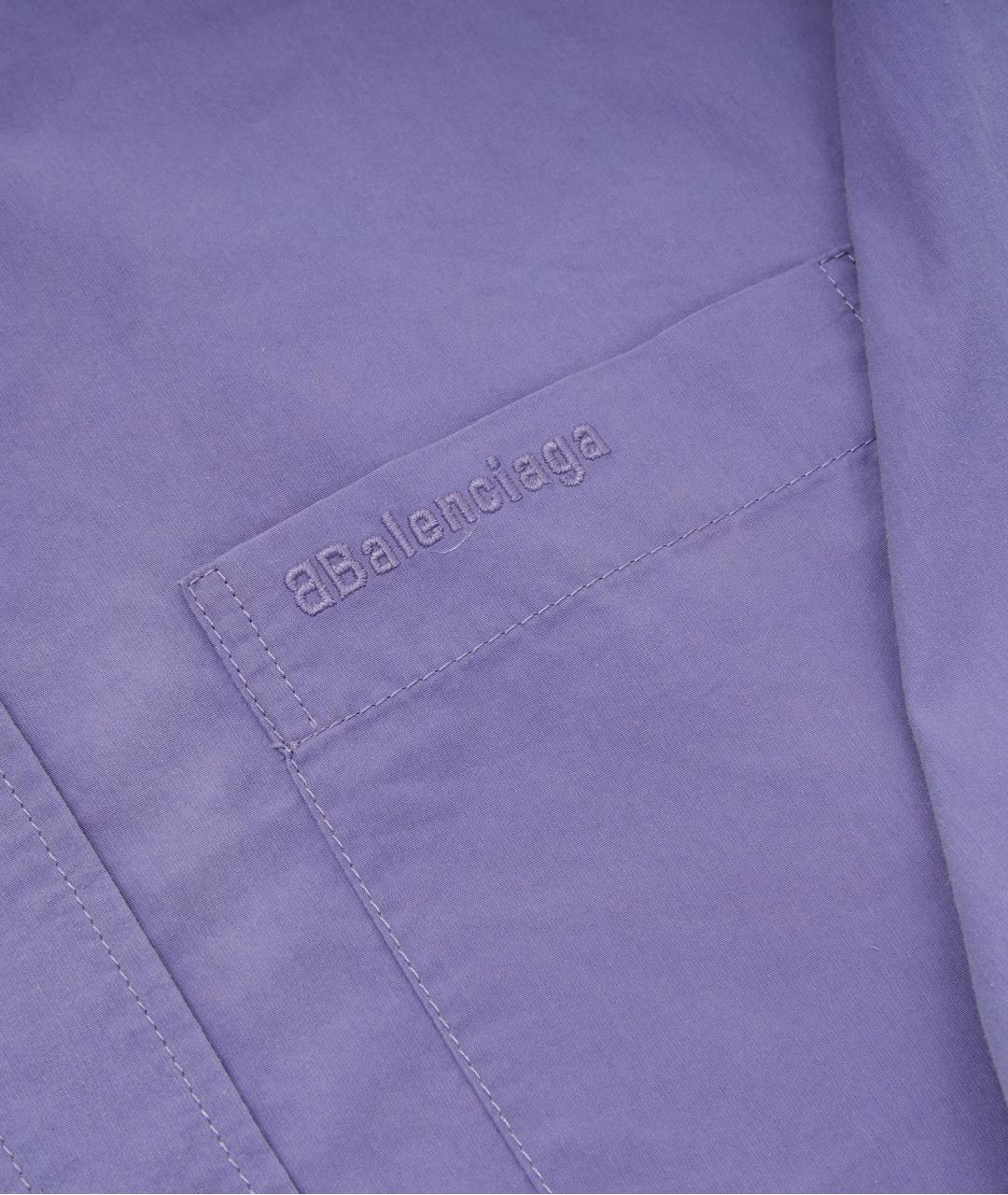 BALENCIAGA Фиолетовая хлопковая рубашка, фото 5