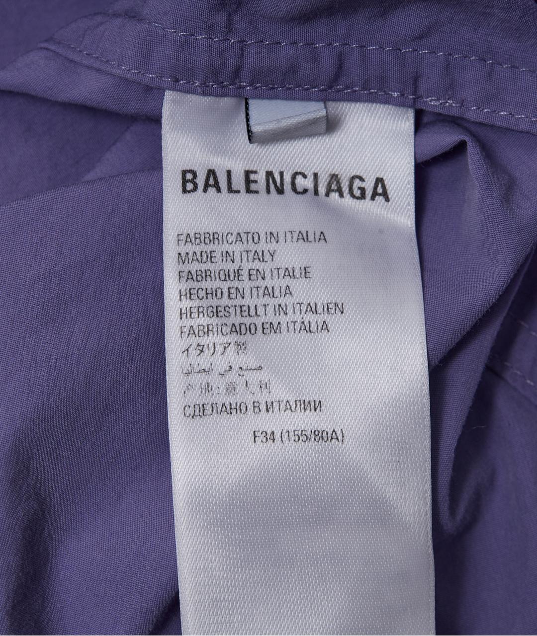 BALENCIAGA Фиолетовая хлопковая рубашка, фото 7