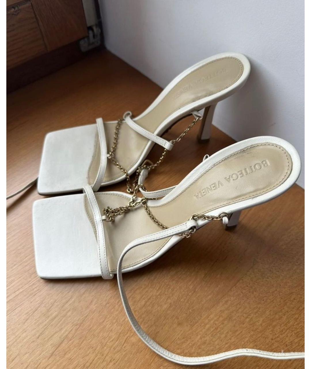 BOTTEGA VENETA Кожаные босоножки, фото 3