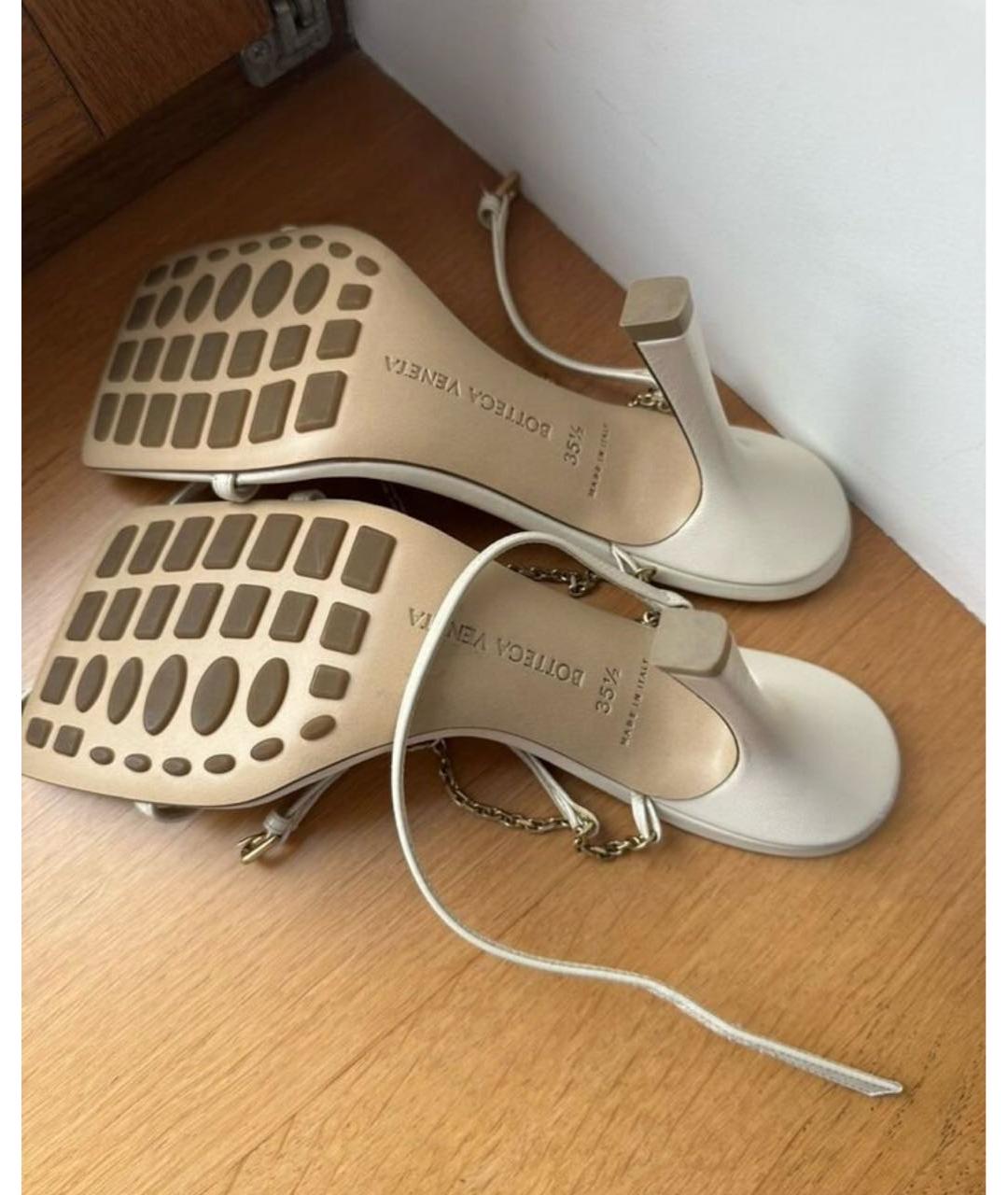 BOTTEGA VENETA Кожаные босоножки, фото 4