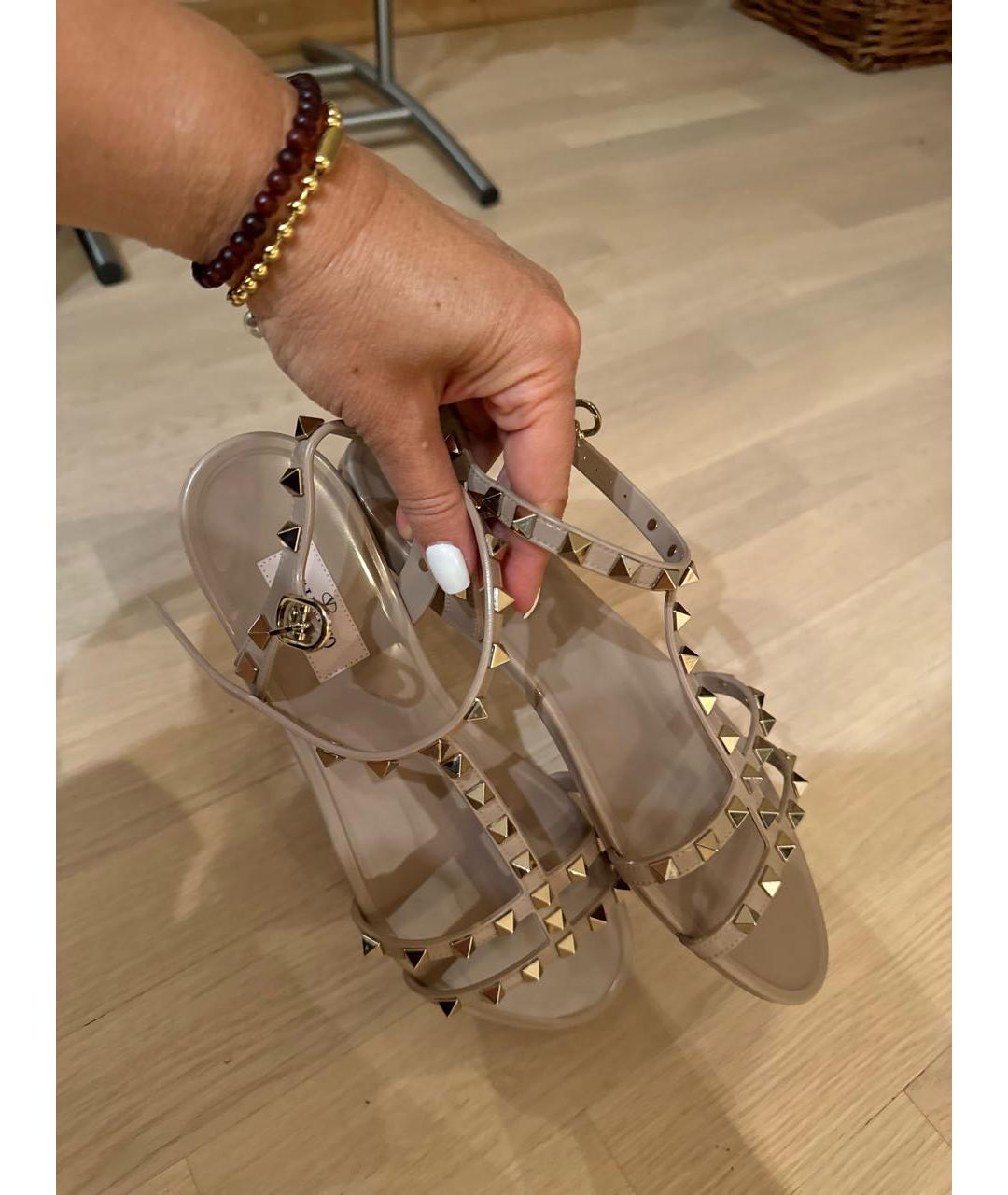 VALENTINO Бежевые босоножки, фото 5