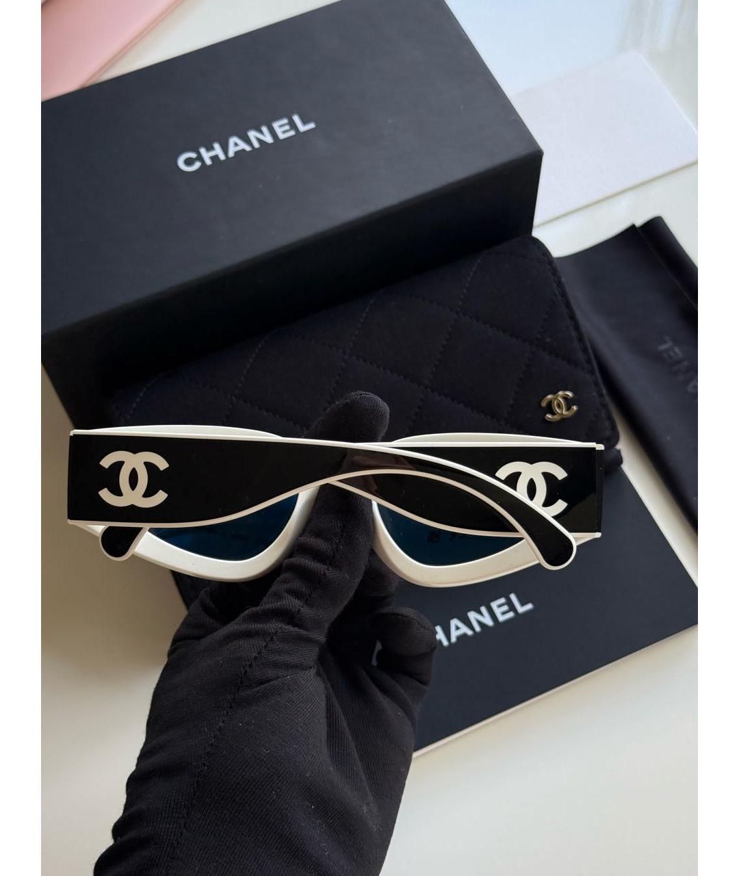 CHANEL Черные пластиковые солнцезащитные очки, фото 3