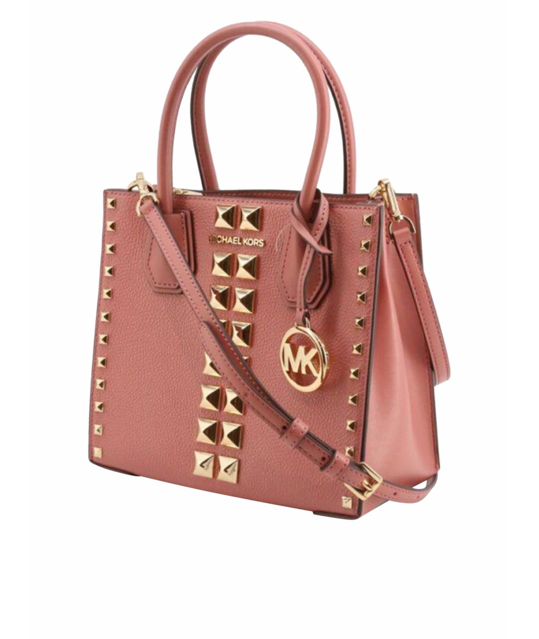 MICHAEL KORS Розовая кожаная сумка через плечо, фото 1