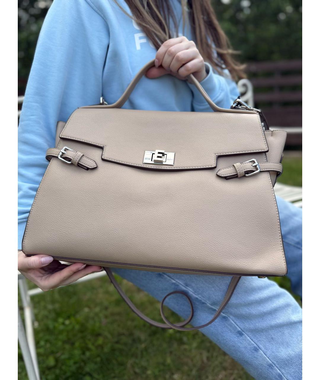 ERMANNO SCERVINO Бежевая сумка тоут, фото 8