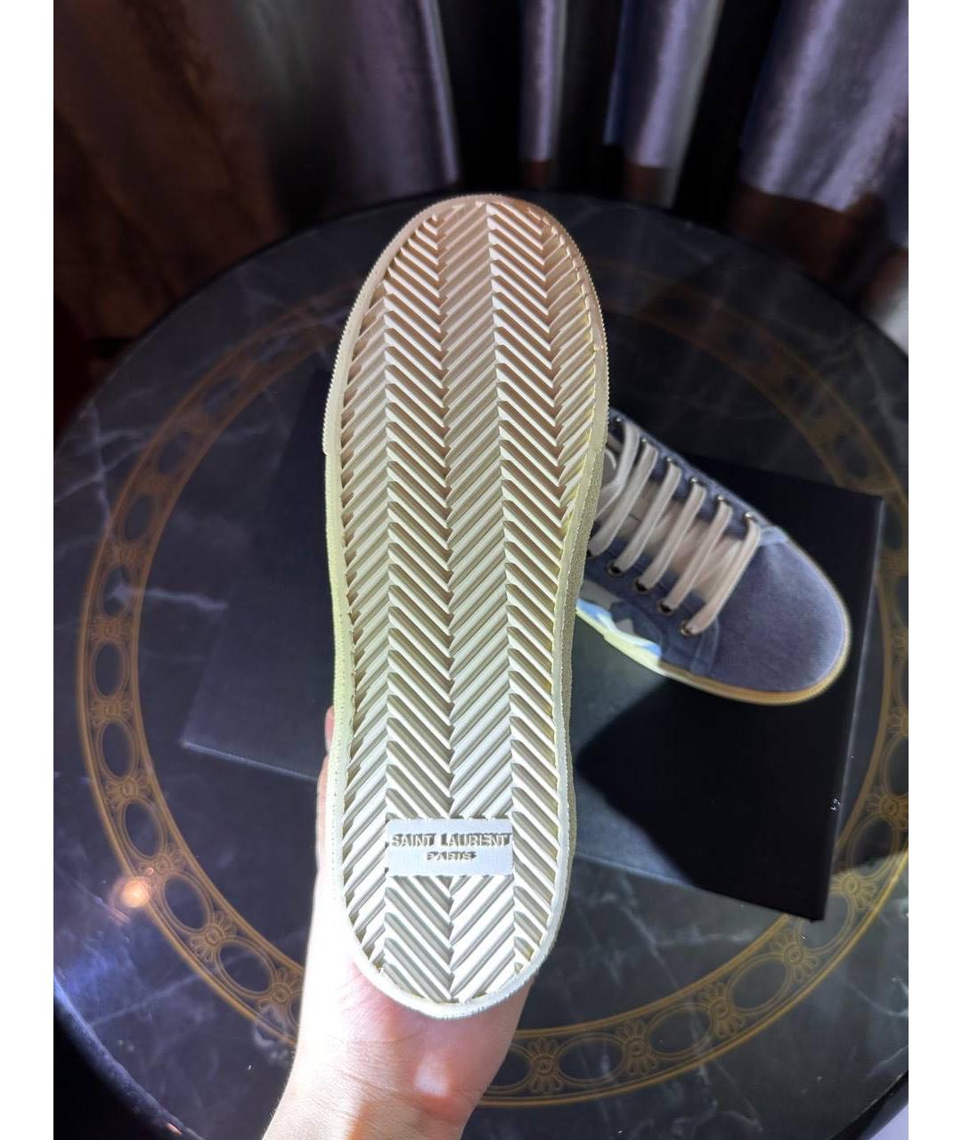 SAINT LAURENT Белые кожаные кеды, фото 3