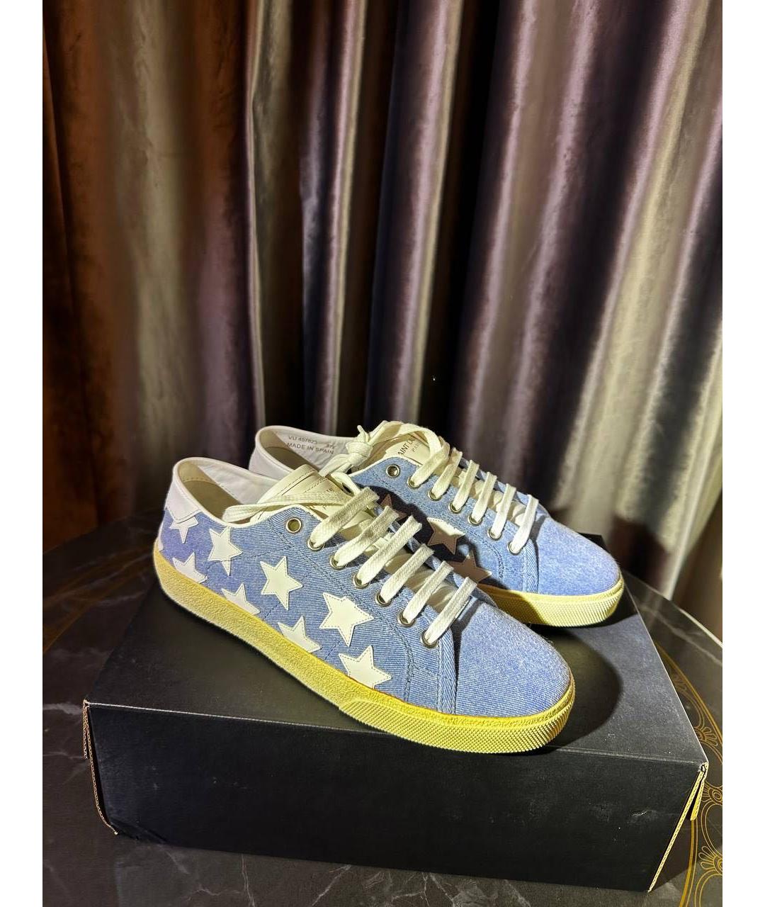 SAINT LAURENT Белые кожаные кеды, фото 4