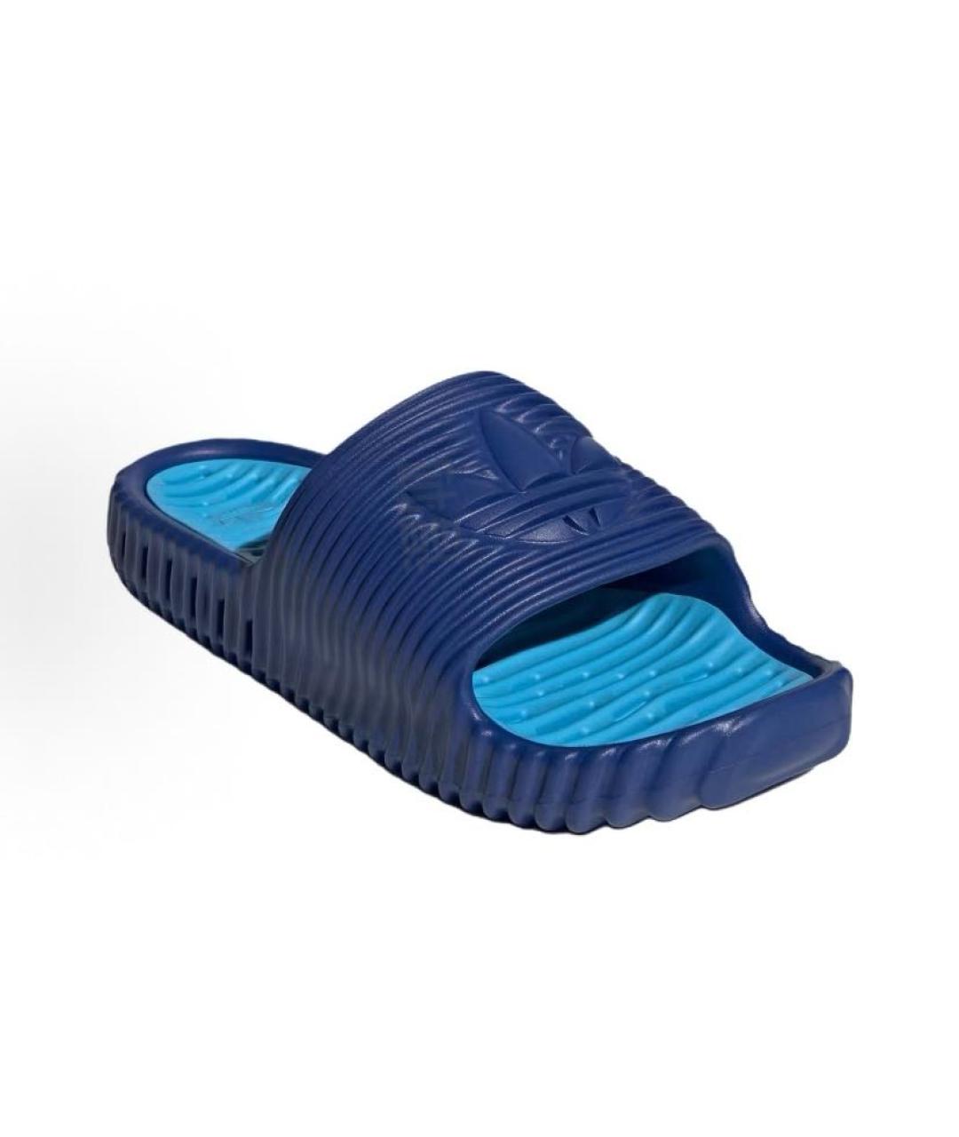 ADIDAS Синие резиновые шлепанцы, фото 4