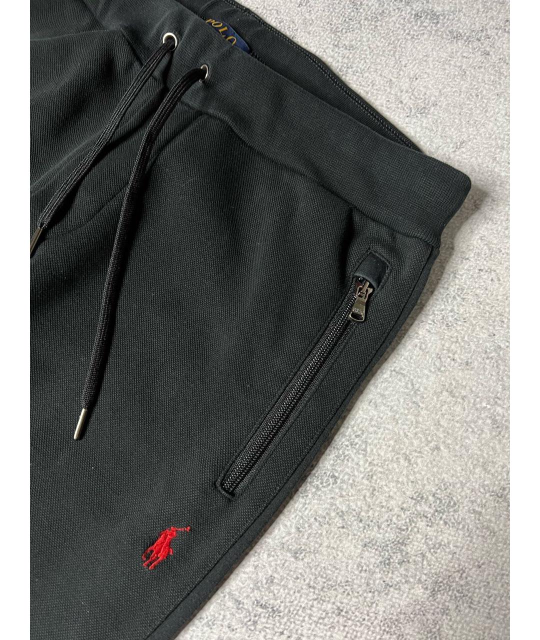 RALPH LAUREN Черные хлопковые повседневные брюки, фото 5