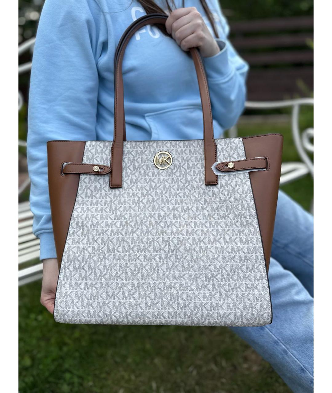 MICHAEL KORS Бежевая сумка тоут, фото 8