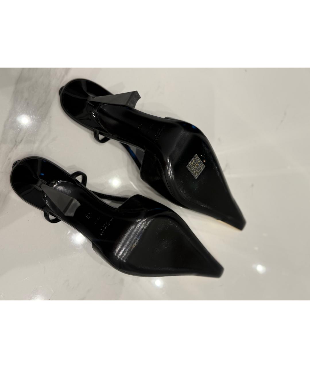 SAINT LAURENT Черные кожаные туфли, фото 4
