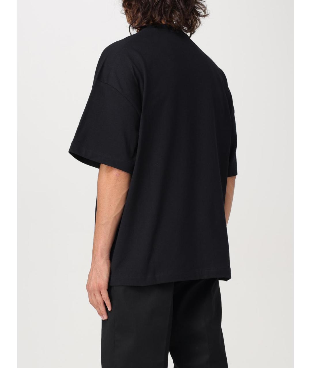 JIL SANDER Черная хлопковая футболка, фото 4