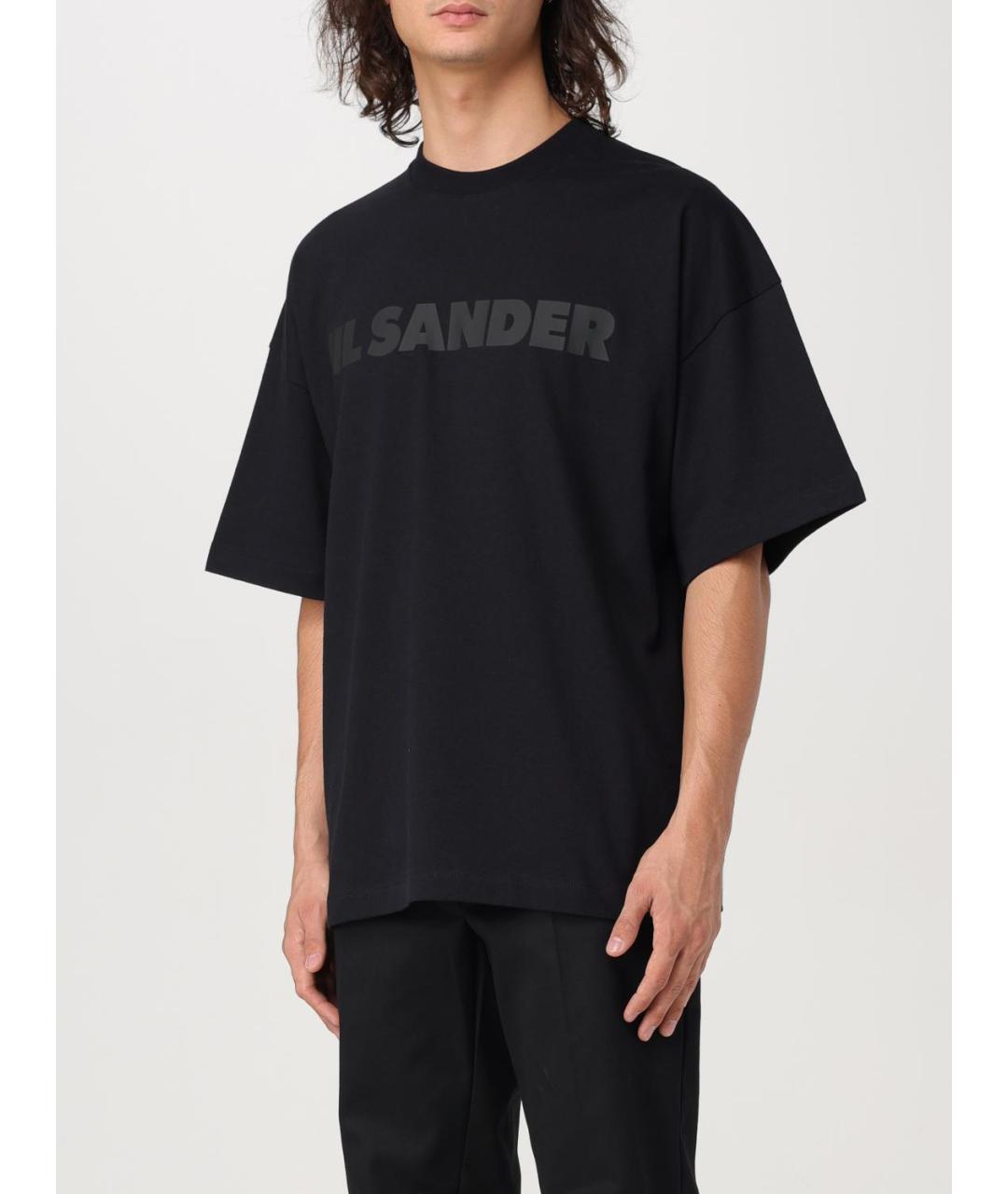 JIL SANDER Черная хлопковая футболка, фото 5
