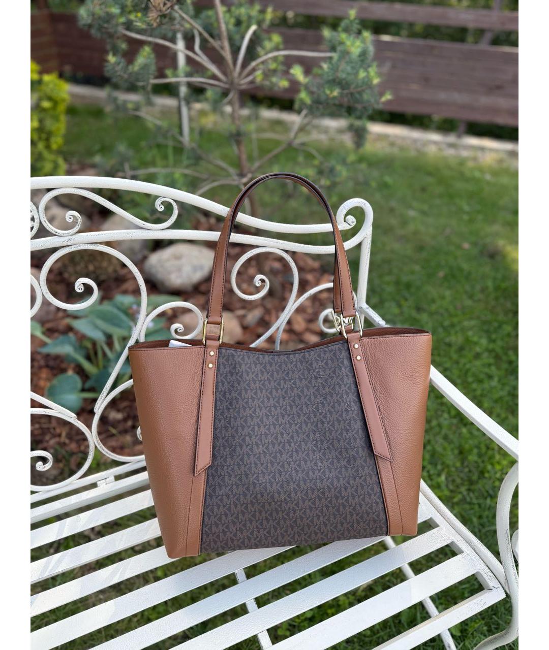 MICHAEL KORS Коричневая сумка тоут, фото 3