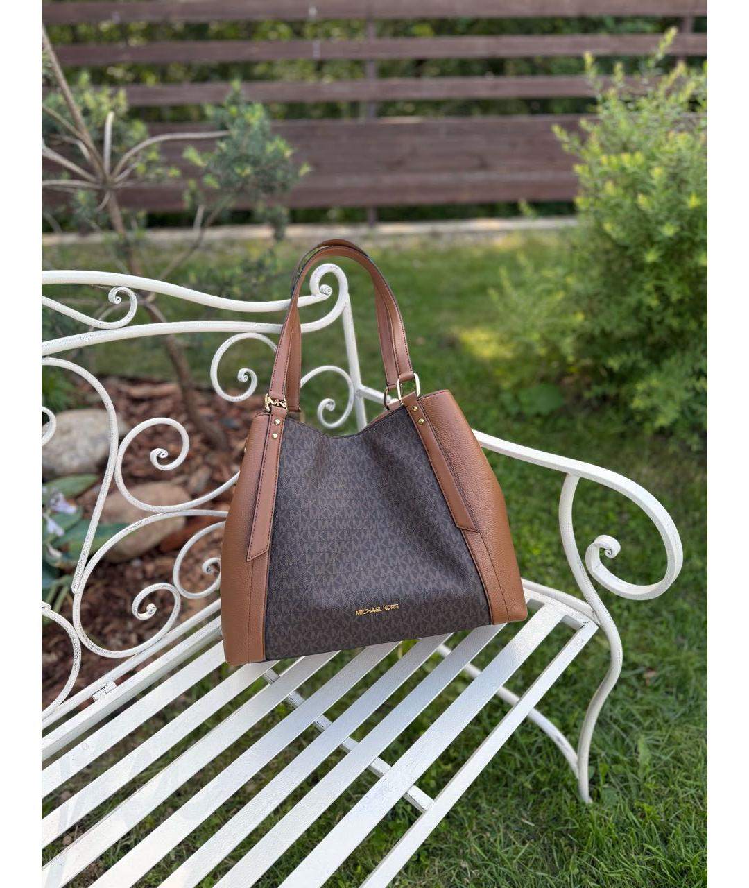 MICHAEL KORS Коричневая сумка тоут, фото 5