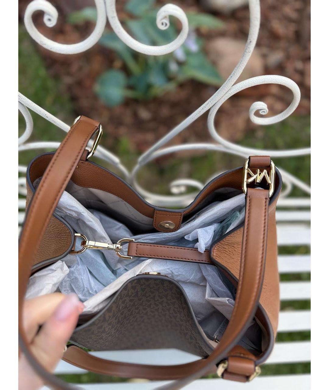 MICHAEL KORS Коричневая сумка тоут, фото 7